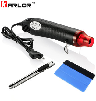 3pcs/set 220V 300W Electric Hot Air Heat Gun EU Plug+Car Scraper Squeegee+Vinyl Cutter Knife Auto Car Vinyl Film Wrapping Tools