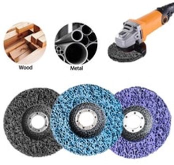 3Pcs Set 4 "Poly Strip Disc Wheel Voor Haakse Slijpmachines Schoon & Verwijder Verf 100Mm Schurende zand Tool