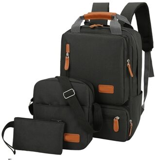 3Pcs/Set Laptop Backpack Shoulder Bag Travel Business Causal Backpack