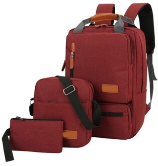 3Pcs/Set Laptop Backpack Shoulder Bag Travel Business Causal Backpack