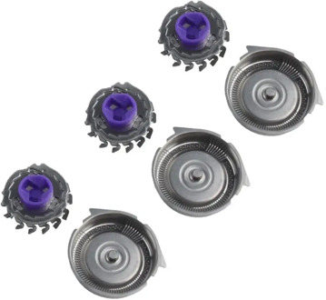 3PCS/SET Professional Replacement Shaver Head Blades Cutters Suitable for Philips Norelco Electric Razor HQ8 Silver