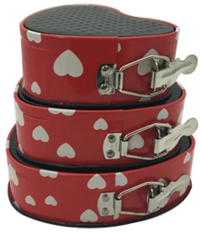 3Pcs Set Round Cake Tin Set Non-Stick Spring Form Loose Base Baking Pan Tray Metal Oven Baking Trays Cake Mold Tray Baking Dish