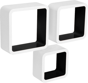 3PCs/set Wooden Floating Wall Shelves CD DVD Toys Storage Display Shelf Bookcase Bookshelf Decorative Home Storage Organizer