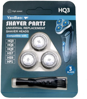 3pcs Shaver Head for Philips Norelco HQ3 HQ56 HQ55 HQ6675 HQ6676 HQ6940 HQ6970 HQ914 HQ916 HS875 HS885 HP1328 HQ902 Razor Blade