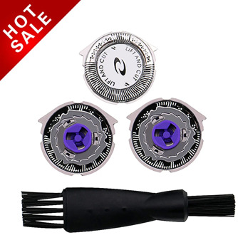 3pcs Shaver Razor Blades Heads Replacement for Philips HQ8 HQ6075 HQ7120 PT735 PT860 PT880 PT870 AT890 8895XL 8894XL with brush