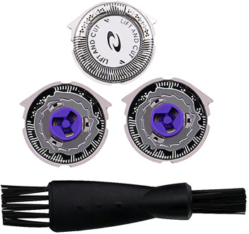 3pcs Shaver Razor Blades Heads Replacement for Philips HQ8 HQ6075 HQ7120 PT735 PT860 PT880 PT870 AT890 8895XL 8894XL with brush