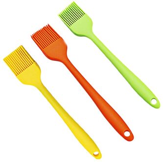3Pcs Silicagel Borstel Hoge Temperatuur Bakken Barbecue Borstel Bakken Tools Gebak Bbq Bedruipen Siliconen Olie Borstel