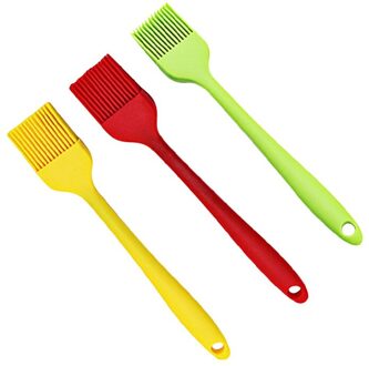 3Pcs Silicagel Borstel Hoge Temperatuur Bakken Barbecue Borstel Bakken Tools Gebak Bbq Bedruipen Siliconen Olie Borstel