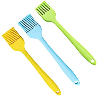 3Pcs Silicagel Borstel Hoge Temperatuur Bakken Barbecue Borstel Bakken Tools Gebak Bbq Bedruipen Siliconen Olie Borstel