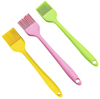 3Pcs Silicagel Borstel Hoge Temperatuur Bakken Barbecue Borstel Bakken Tools Gebak Bbq Bedruipen Siliconen Olie Borstel