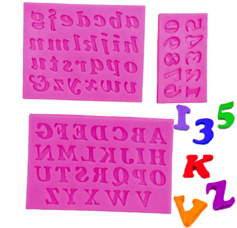3pcs Silicone Cake Mold Alphabet Number Baking Mould Home Kitchen Baking Accessories