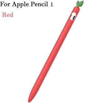 3Pcs Silicone Pouch Beschermhoes Voor Apple Potlood 1 2 Anti-Kras Touch Screen Pen Case Voor Ipad potlood 1nd 2nd Accessoires rood for 1st(1stk)