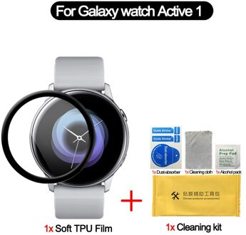 3Pcs Soft Tpu Beschermende Film Voor Samsung Galaxy Actieve 2 40Mm 44Mm Gebogen Rand Screen Protector Voor galaxy Actieve 1 (Geen Glas) For Active 1 / 1stk