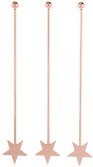 3Pcs Star Rvs Roerstokjes 15.5Cm/6.1 ''Lengte Bar Drank Tool