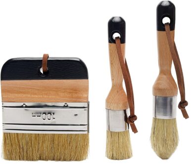 3Pcs Stencils Krijt Kwast Waxen Tool Duurzaam Flexibele Ergonomische Handvat Kunstenaar Diy Multipurpose Home Decor Voor Meubels