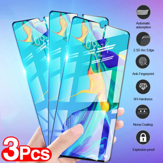 3Pcs Tempered Glass For Huawei P30 P40 Lite P20 Pro P Smart 2019 2018 Screen Protector Glass For Huawei Mate 30 20 Lite P30 Film