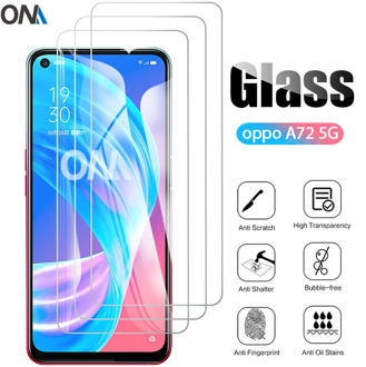 3Pcs Tempered Glass For Oppo A72 5G 6.5" Glass Screen Protector 9H Premium Tempered Glass for Oppo A72 5G Protective Film