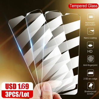 3Pcs Tempered Glass For Xiaomi Redmi Note 9s 9 8 Pro Glass Film For Redmi 7A 8A K20 Note 8T 6 7 Pro Full Cover Screen Protector