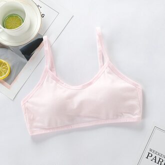 3Pcs Tienermeisjes Ondergoed Zachte Gewatteerde Katoenen Beha Jonge Meisjes Voor Yoga Sportbeha 8-18Y Training Beha Roze