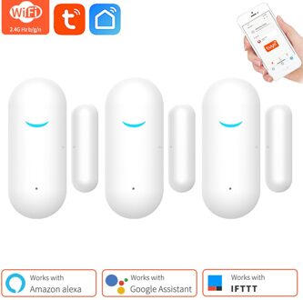3Pcs Tuya Smart Wifi Deur Raam Sensor Deur Open/Gesloten Detectoren Home Security Alert Beveiliging Alarm Voor Alexa google Thuis
