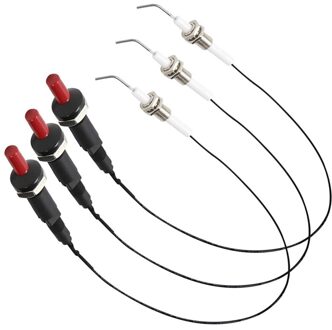 3Pcs Universele Keramische Elektrode Ontsteking Bougie Draad Elektronische Apparaat Voor Grill En Haard Gasfornuis Heater
