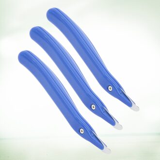 3Pcs Universele Naald Remover Arbeidsbesparende Nietje Remover Handheld Nail Puller Zonder Logo (Blauw) zoals getoond