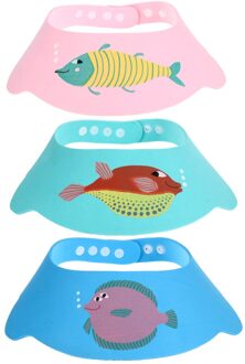 3Pcs Verstelbare Cartoon Shampoo Douche Cap Kids Badmuts Grote Baby Cadeau