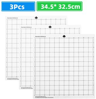 3Pcs Vervanging Snijden Mat Transparante Pp Materiaal Lijm Mat Met Meten 12 Inch Voor Silhouette Cameo Plotter Machine