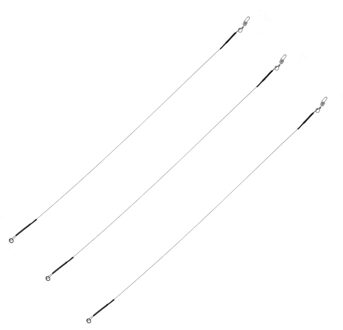 3Pcs Vissen Draad Leiders Met Wartels En Snaps, Hoge Sterkte Lijn Leiders