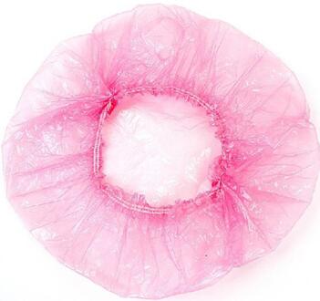 3Pcs Vrouwen Dames Waterdichte Badmuts Reizen Tijdelijke Douche Caps Elastische Band Plastic Cap Hoeden Sanitair Suite