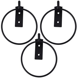 3Pcs Wall Mounted Bloempot Lade Metalen Ijzeren Ring Bloempot Muur Beugel Planter Lade (13.5X11X6.5Cm)
