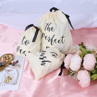 3Pcs Waszak Bagage Organisator Kleding Tidy Opbergtas Trekkoord Opbergtas met Engels Letters voor Camping Reizen