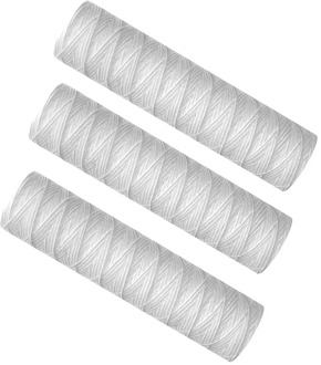 3Pcs Water Purifier 10 Inch String Wound Filter Cartridge 5 Micrometre PP Cotton Filter Sedmient Filter