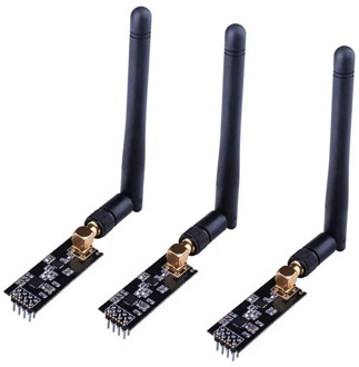 3pcs Wireless Transceiver Module RF Transceiver Module 2.4G 1100m NRF24L01+PA+LNA SMA Antenna for Arduino KY67