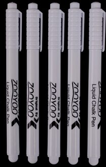 3Pcs Witte Vloeistof Krijt Pen Marker Schoolbord Schoolbord Vloeibare Inkt Pen Gebruikt Op Krijtbord Venster Uitwisbare 13.5cm