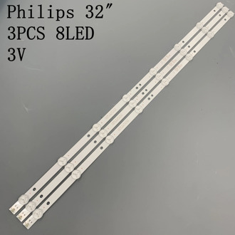 3pcs x 32 inch LED TV Backlight Strips 4708-K320WD-A2213K01 for 32'' TCL LE32D59 & for 32PFL3045 8-LEDs 618mm