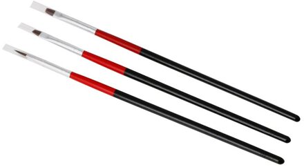 3Pcs Zachte UV Gel Acryl Nail Art Brush Schilderij Tekening Nail Pennen Bruin Haar 72XF