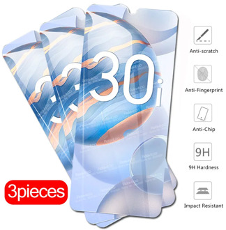 3pieces protective Glass on honor 30i Glass screen protector For huawei honor 30i LRA-LX1 xonor honer 30 i tempered glas HD Film