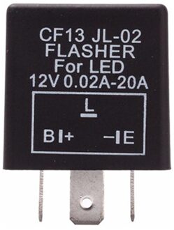 3Pins Auto Motorfiets Led Flasher Relais 12V Universele Elektronische Freauency Signaal Verstelbare Licht Blinker Relais Flasher Led E5S7 12VCF13 JL02
