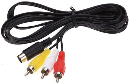 3RCA 1.8 M 9 Pin Audio Video Av-kabel Voor Sega Genesis 2or 3 Game A/V Aansluiting Adapter koord Draad Voor Sega Genesis Kabel