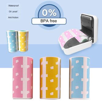 3Rolls Beer Patroon Printable Sticker Labels Voor Peripage A6 A8 Draagbare Thermische Papier Thuiskantoor Leuke Multifunctionele Printer