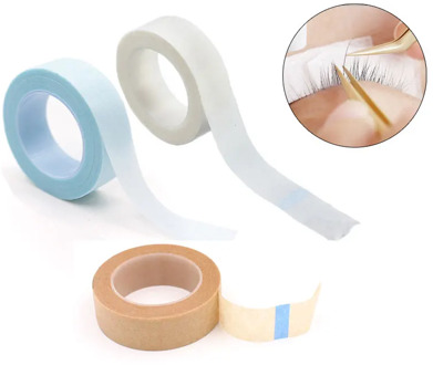 3Rolls Eyelash Extension Medical Tape Under Eye Pad Breathable Paper Isolation Grafted Lashes Patches 3 Colors