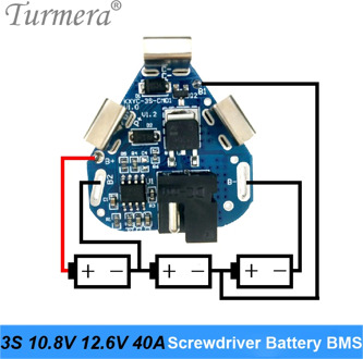 3S 10.8V 12.6V 40A BMS 18650 Lithium Battery Board BMS for Screwdriver Shura Shurika Battery 3S 12V Battery Replace Use Turmera