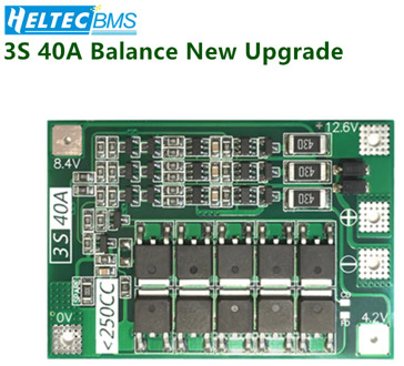 3S 40A BMS 11.1V 12.6V 18650 lithium battery protection Board with balanced Version for drill 40A current/ Motorcycle battery