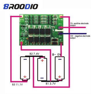 3S 40A BMS 11.1V 12.6V 18650 lithium battery protection Board with balanced Version for drill Motor 40A current