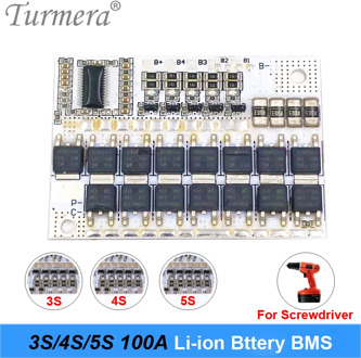 3S 4S 5S BMS 12V 16.8V 21V 100A BMS Lithium Battery Protection Board with Balance Module for 10.8V 14.4V 18V Screwdriver Battery