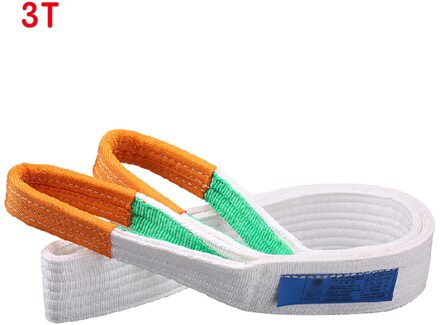 3T Witte Platte Lifting Hijsband Industriële Hoge Sterkte Cargo Hijsband Singels Tape Riem Sling Stof Band 6M
