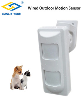 3Tech Wired Outdoor Waterproof Alarm Motion Detectors Pet Immune/Wide Angle/Curtain PIR Detector for House Alarm Security System