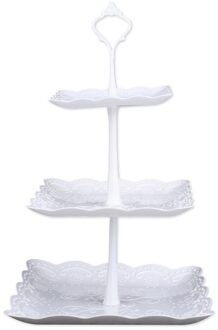 3Tiers Economic Environmental Dinner Plate Fruit Holder Cake Rack Food Decoration Wedding Pastry Home Desktop DIY Cookies plein
