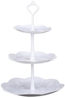 3Tiers Economic Environmental Dinner Plate Fruit Holder Cake Rack Food Decoration Wedding Pastry Home Desktop DIY Cookies ronde
